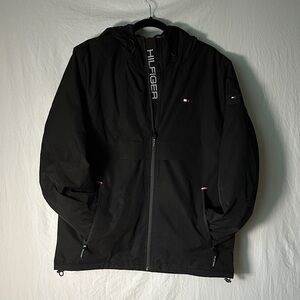 Tommy Hilfiger Men's Black Hooded Windbreaker